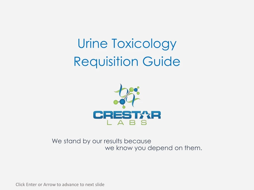 urine toxicology requisition guide