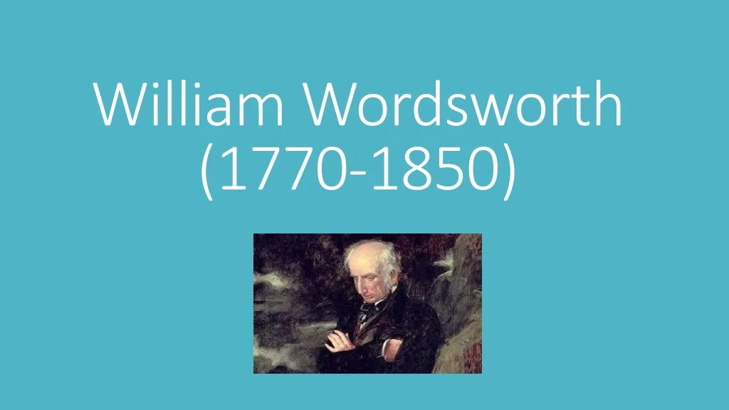 william wordsworth 1770 1850