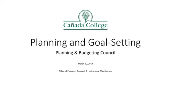 Planning and Goal-Setting