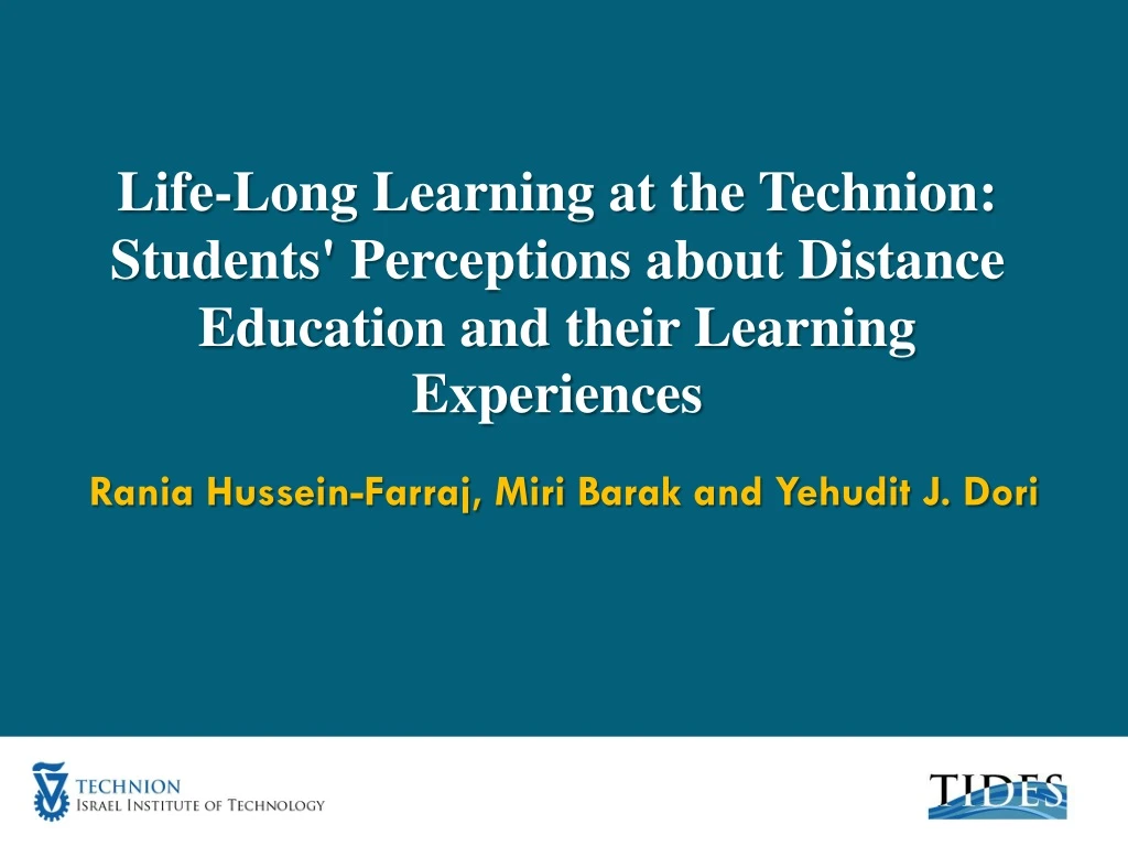 life long learning at the technion students