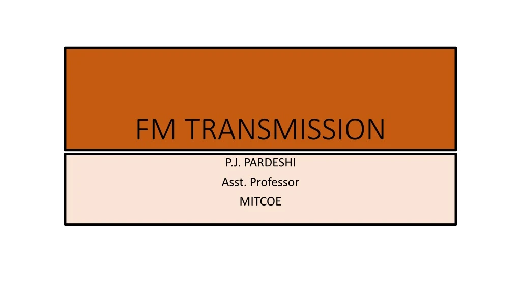 fm transmission