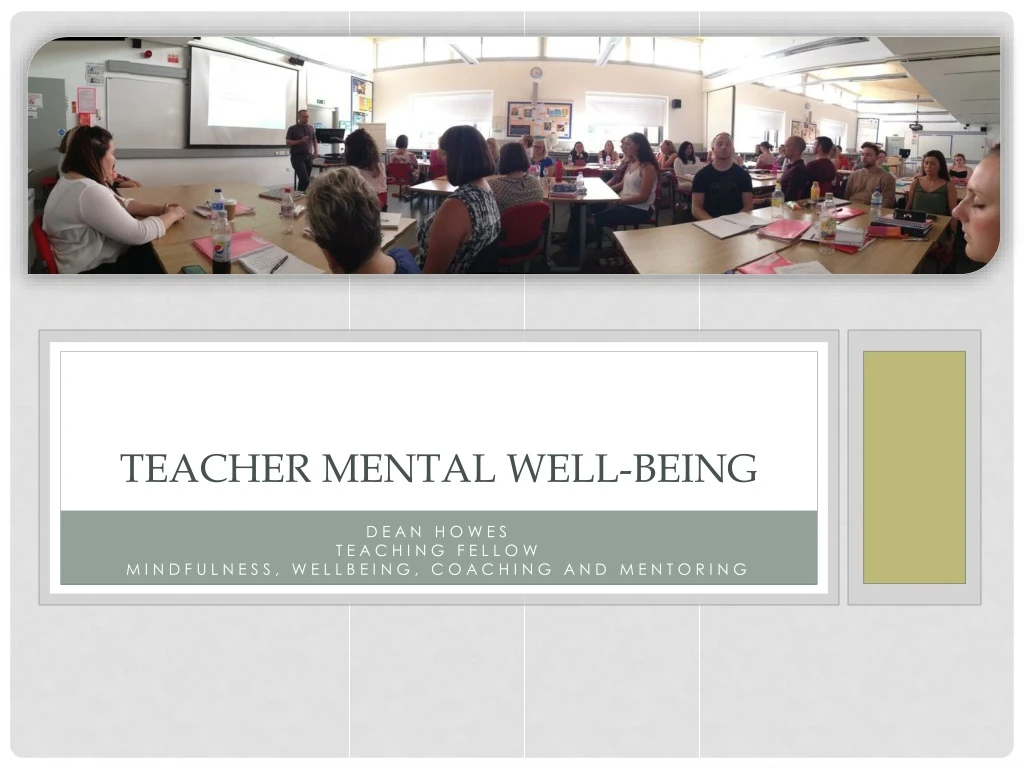 teacher mental well being