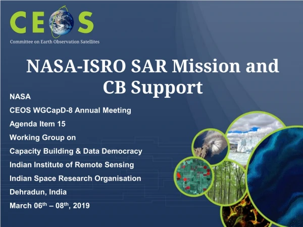 NASA-ISRO SAR Mission and CB Support