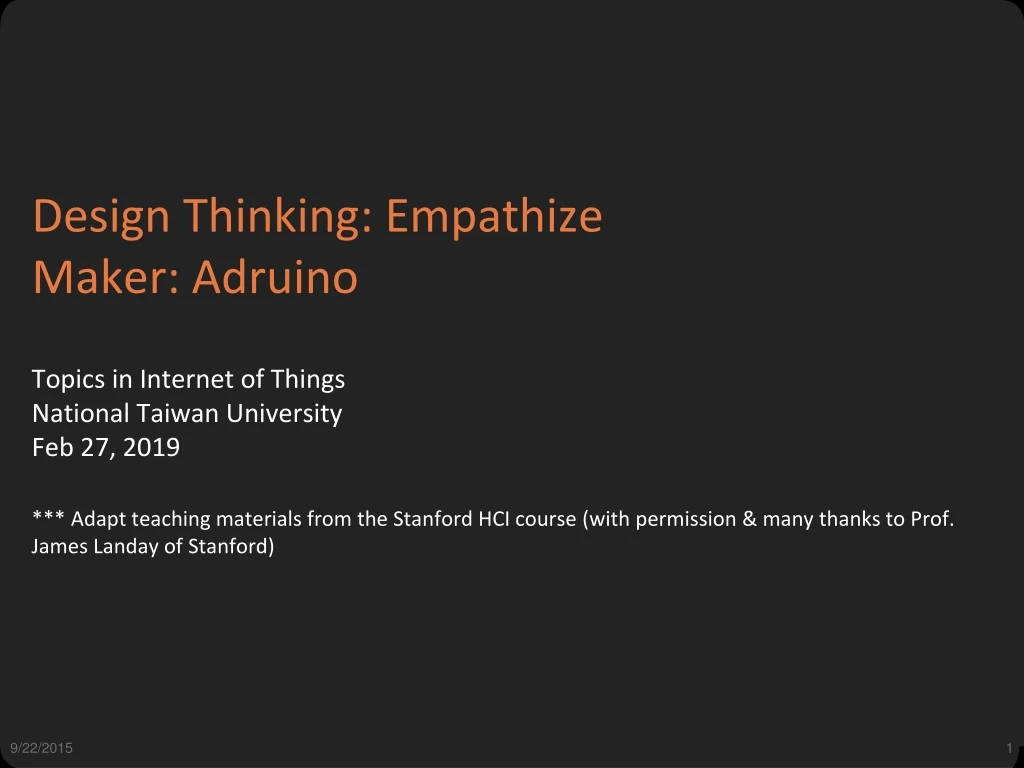 design thinking empathize maker adruino topics