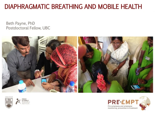 Diaphragmatic breathing and mobile health