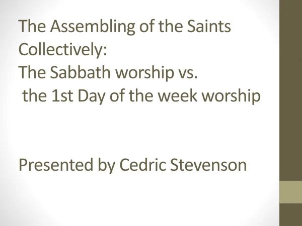 What is The Sabbath?