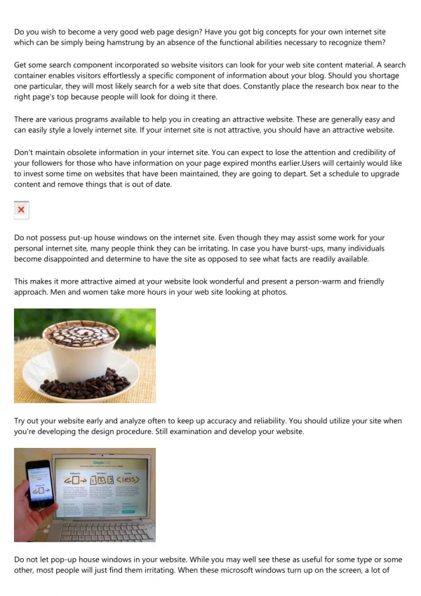 do you wish to become a very good web page design
