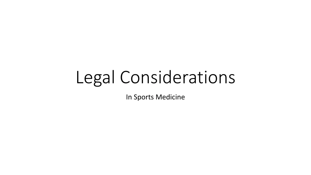legal considerations