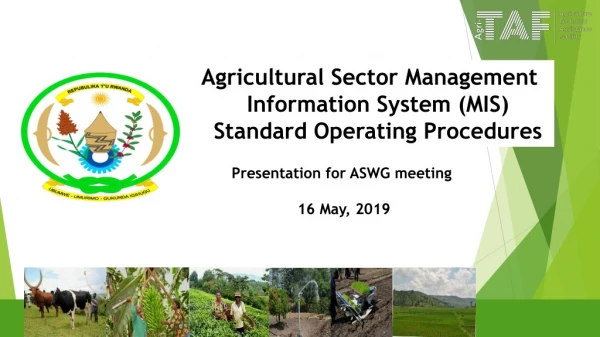 Agricultural Sector Management Information System (MIS) Standard Operating Procedures