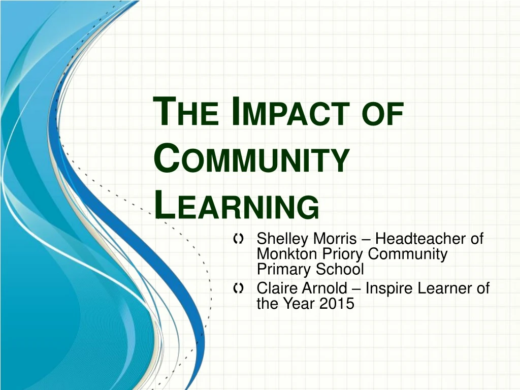 the impact of community learning