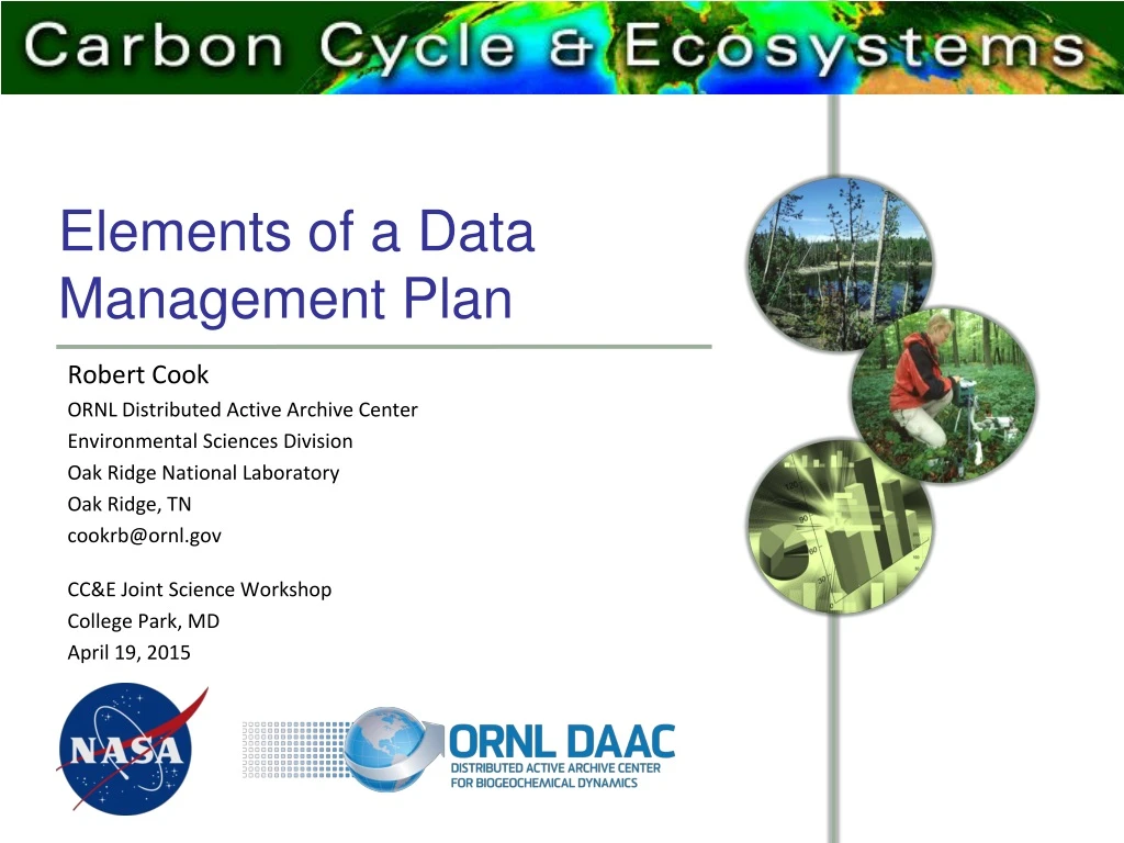 elements of a data management plan