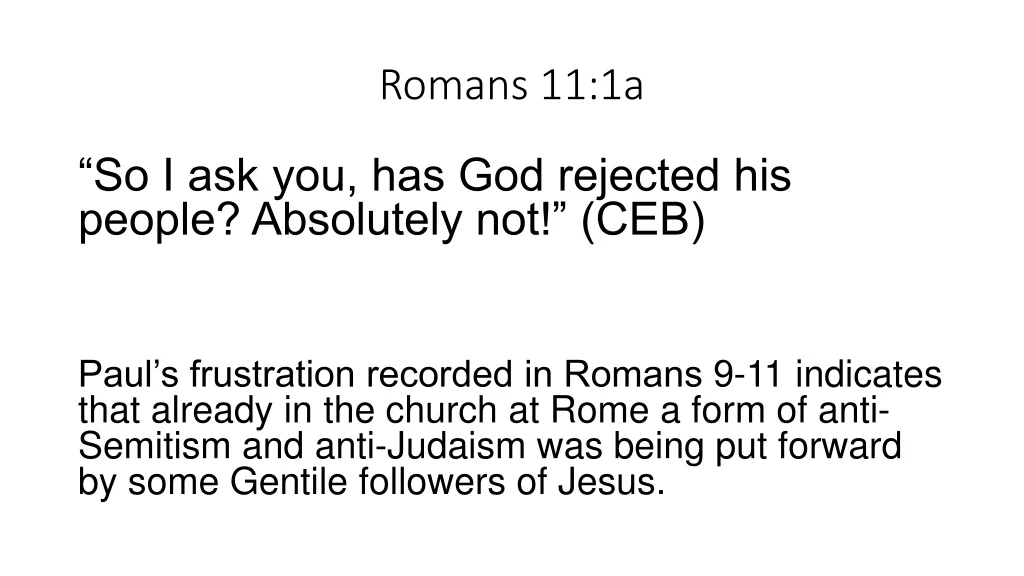 romans 11 1a