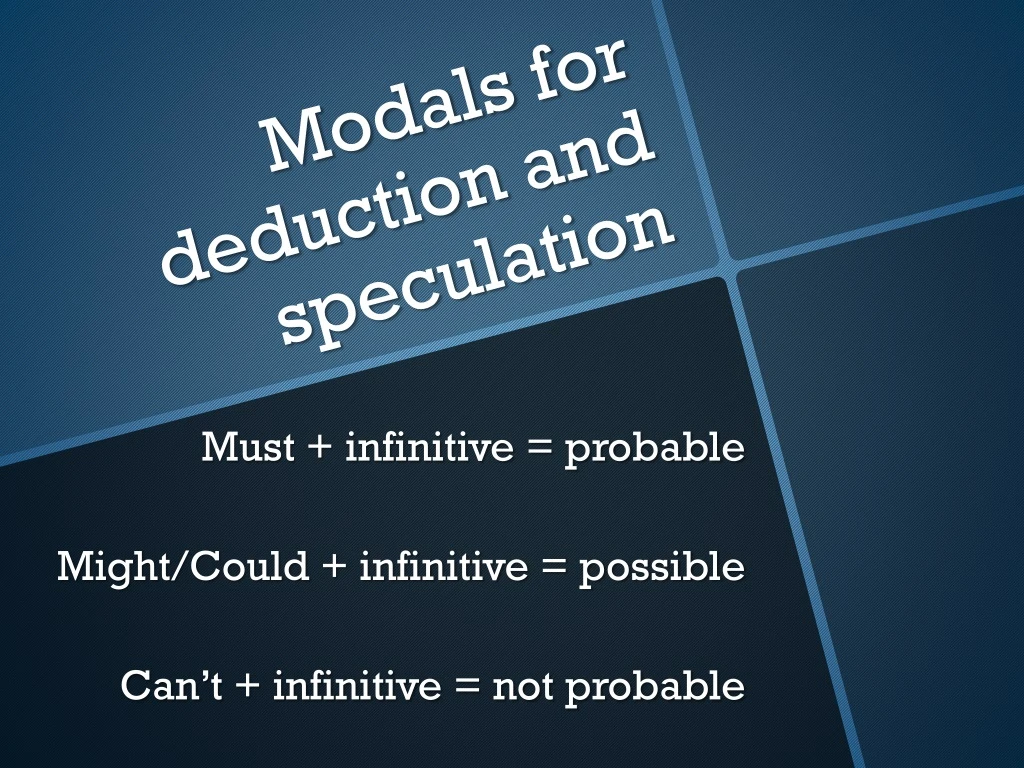 modals for deduction and speculation