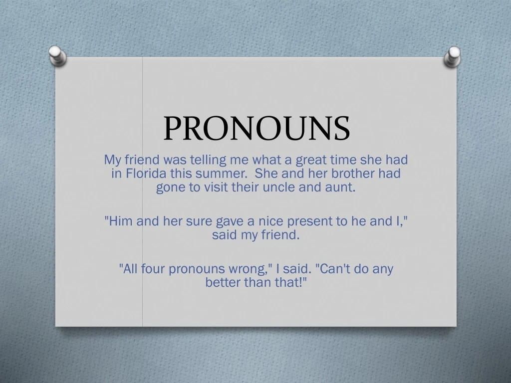 pronouns