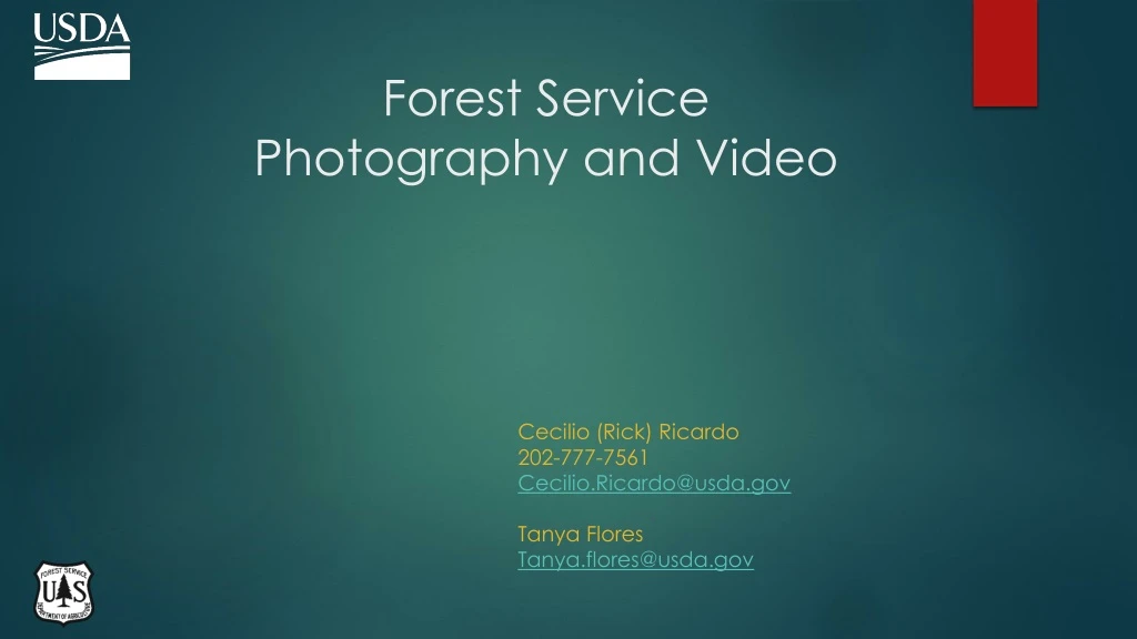 forest service photography and video