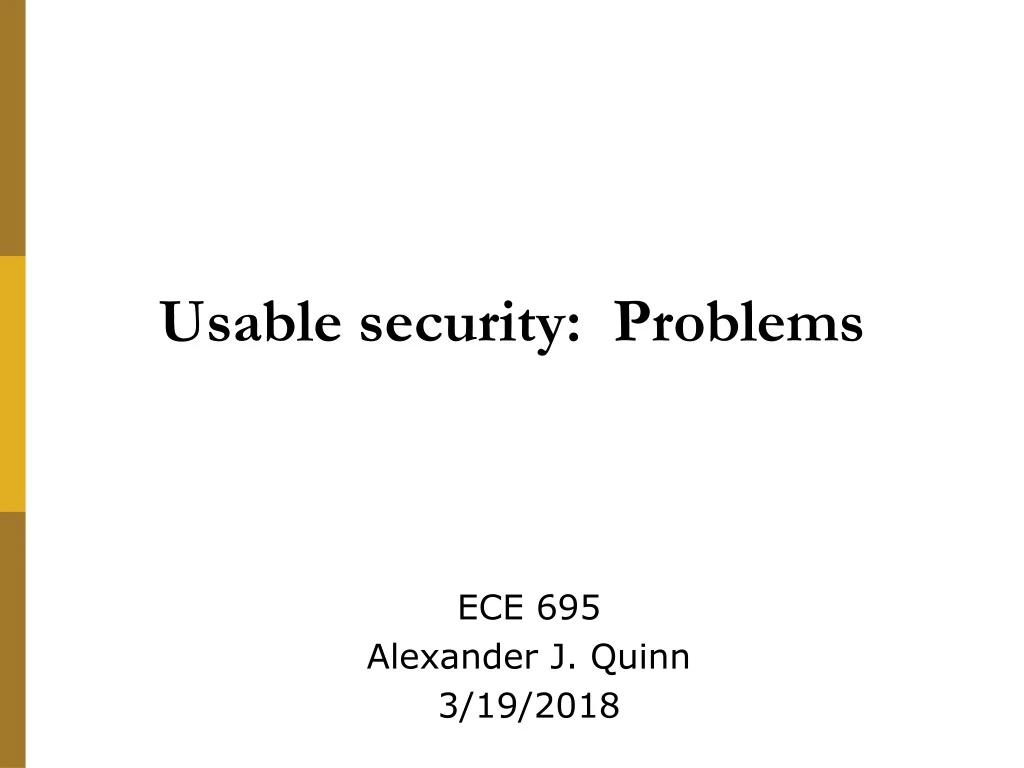 usable security problems