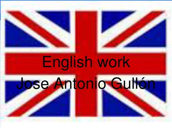 English work Jose Antonio Gullón