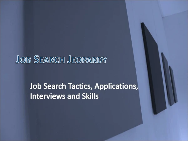 Job Search Jeopardy