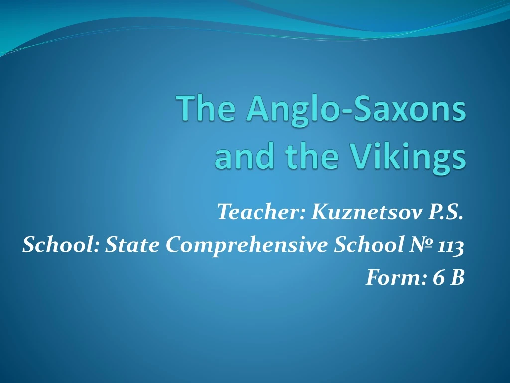 the anglo saxons and the vikings