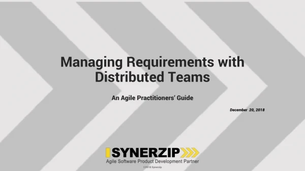 Managing Requirements with Distributed Teams