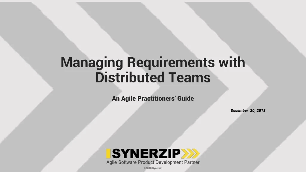 managing requirements with distributed teams