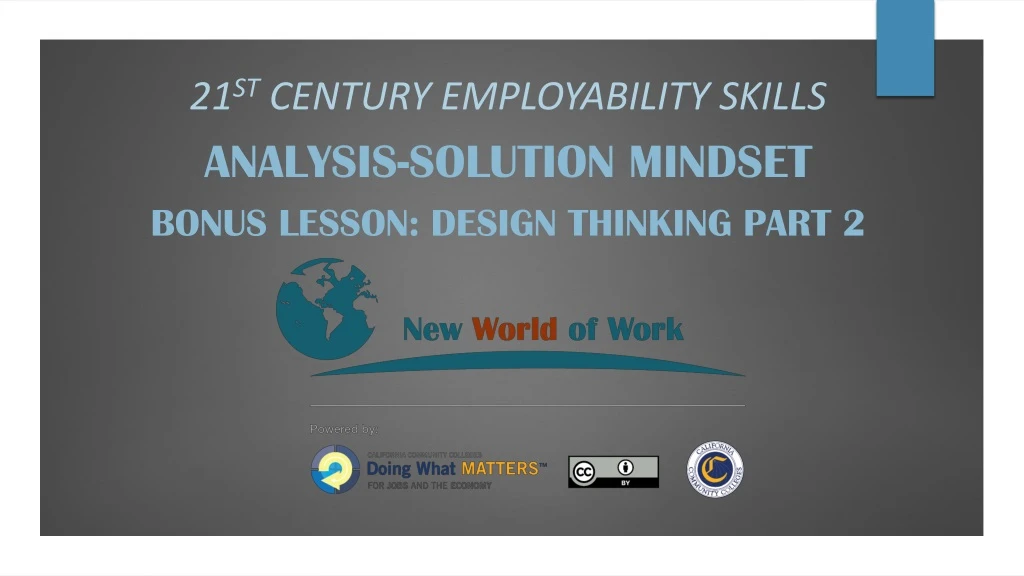 21 st century employability skills analysis solution mindset bonus lesson design thinking part 2