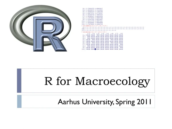 R for Macroecology