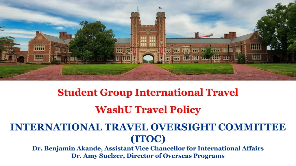 student group international travel washu travel