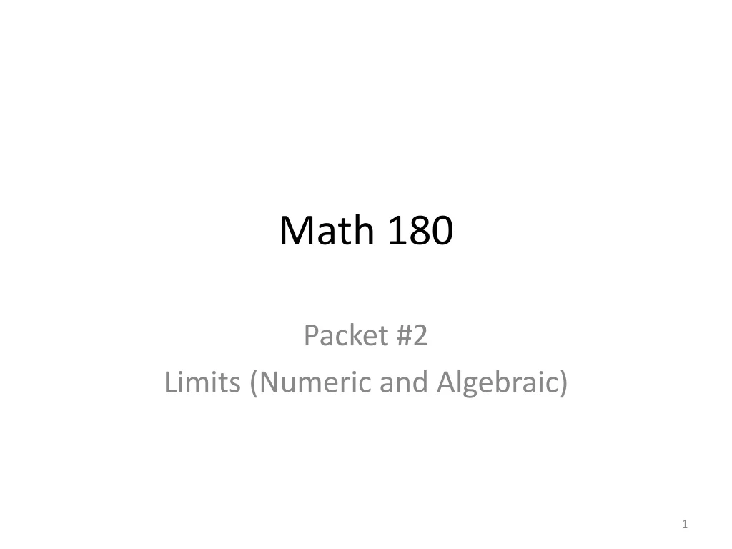math 180