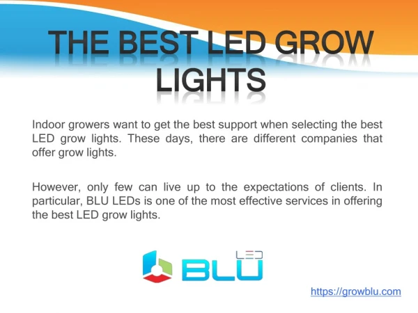 The Best LED grow lights