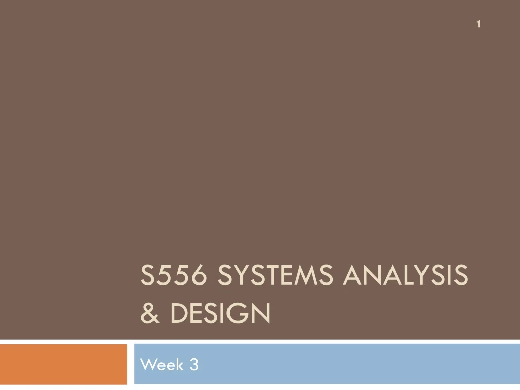 s556 systems analysis design