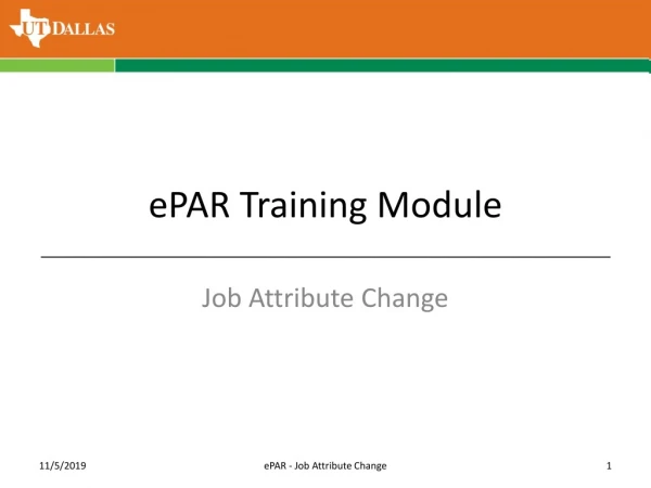 ePAR Training Module