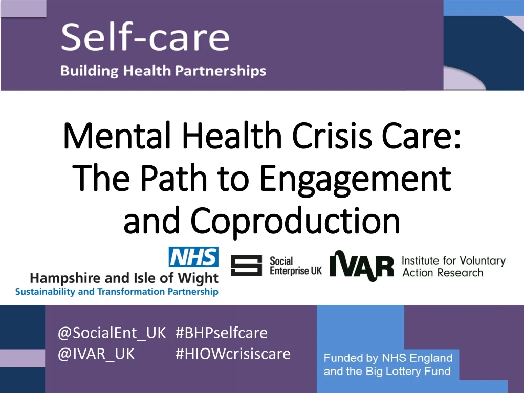 mental health crisis care the path to engagement and coproduction