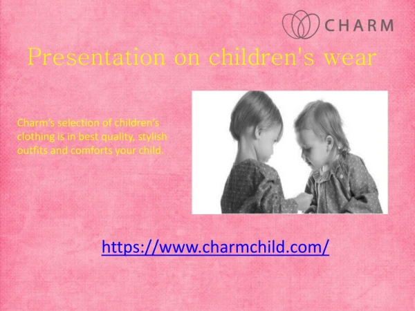 Presentation on children's wear