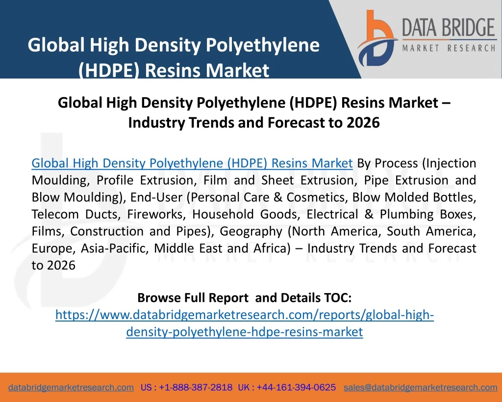 global high density polyethylene hdpe resins