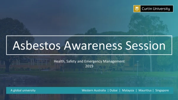 Asbestos Awareness Session
