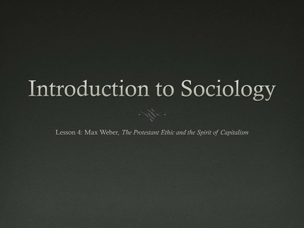 introduction to sociology