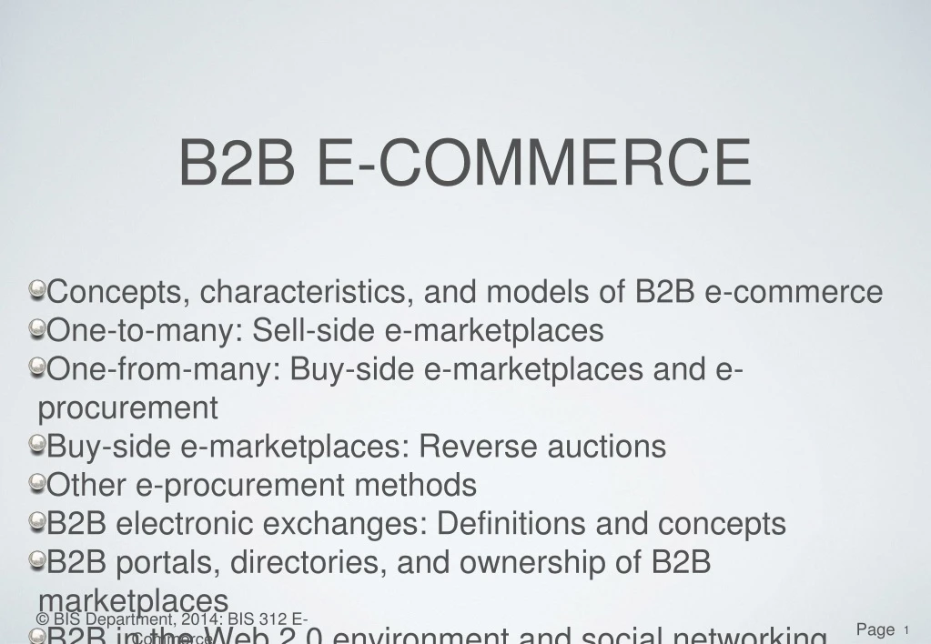 b2b e commerce