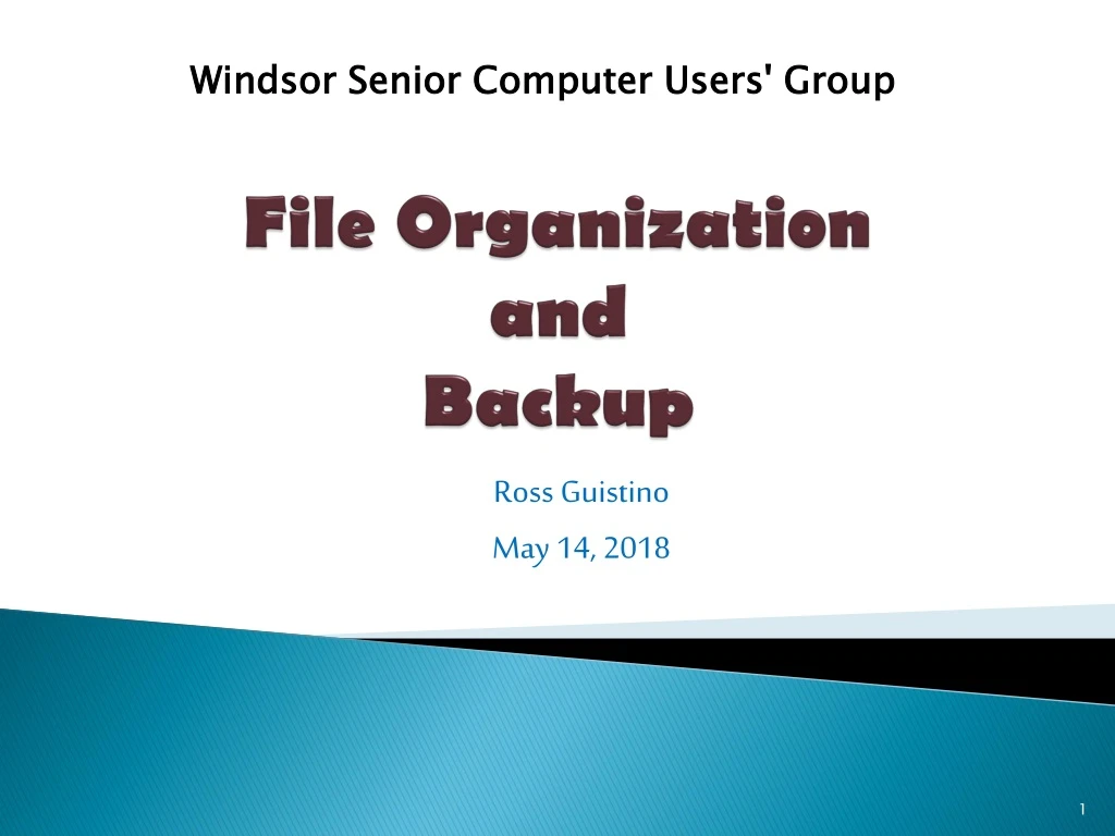 file organization and backup