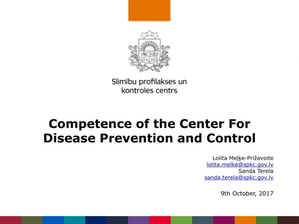Competence of the Center For Disease Prevention and Control