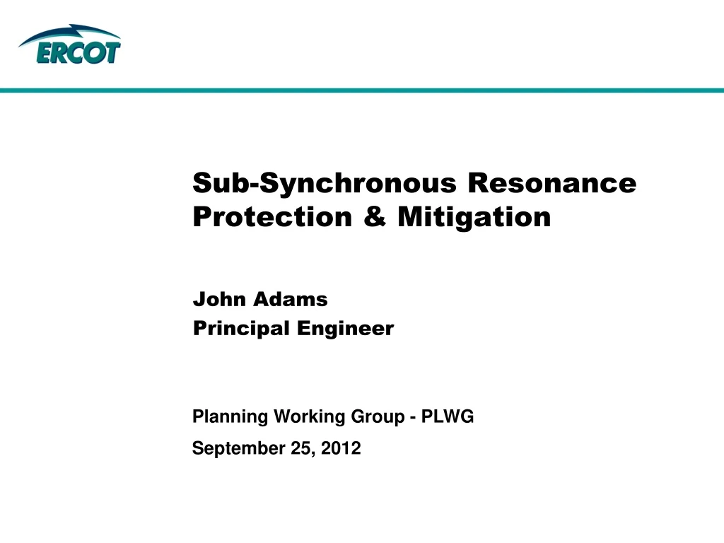 sub synchronous resonance protection mitigation