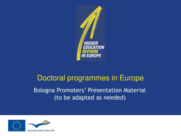 Doctoral programmes in Europe