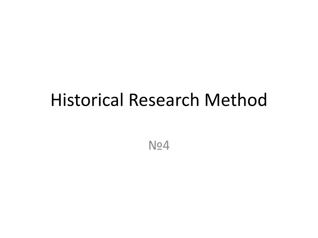 historical research method