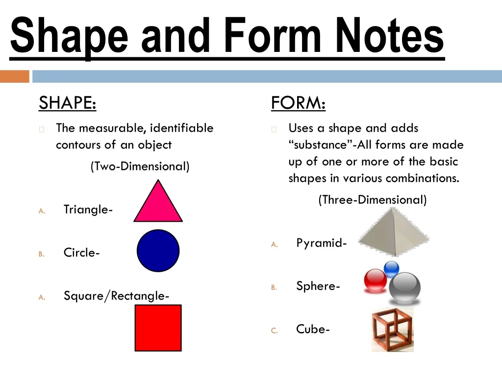 shape and form notes