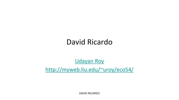 David Ricardo