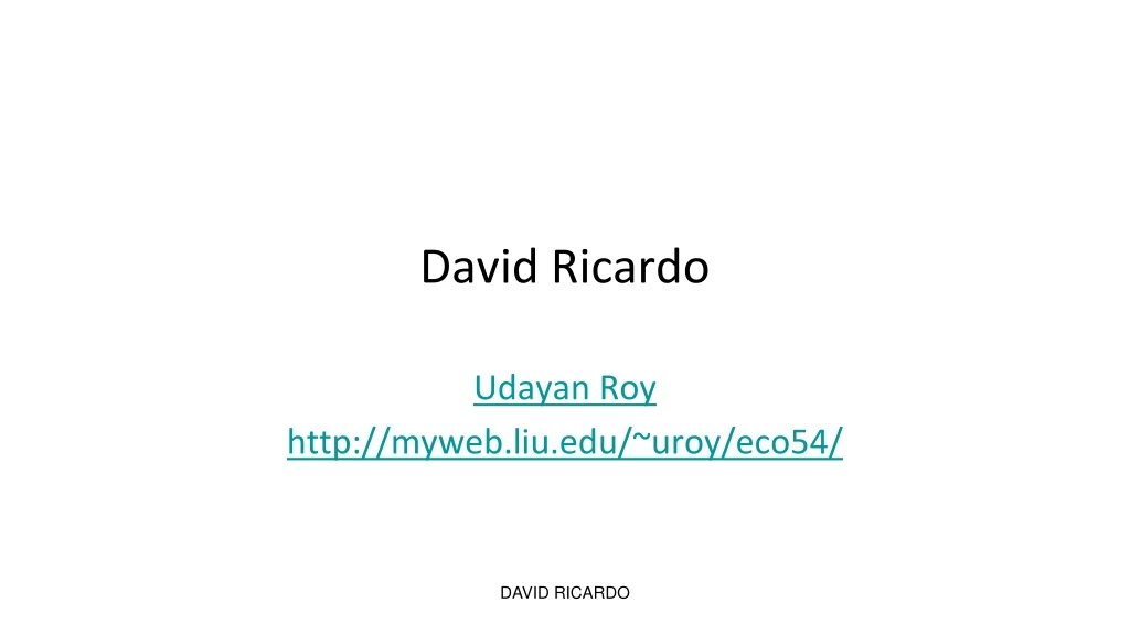 david ricardo