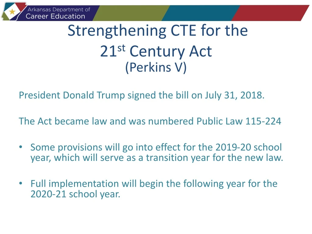 strengthening cte for the 21 st century act