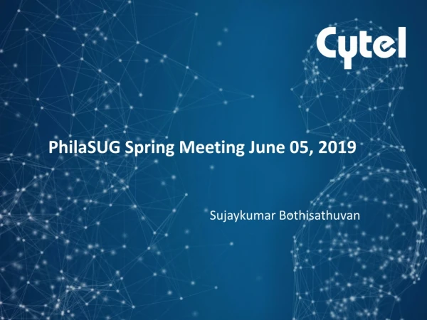 PhilaSUG Spring Meeting June 05, 2019
