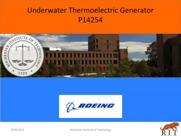 Underwater Thermoelectric Generator P14254