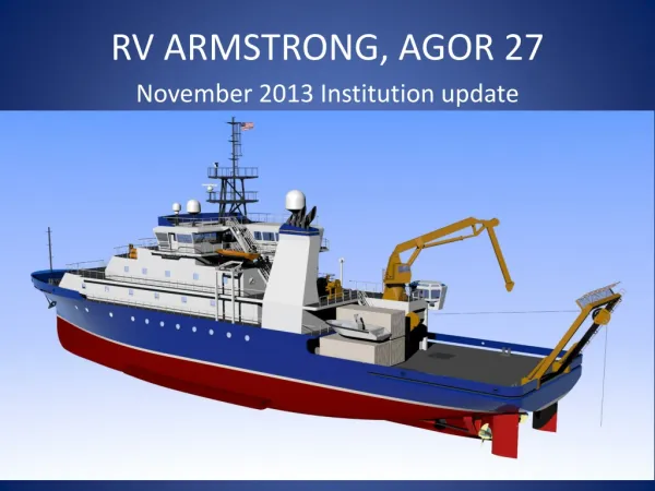 RV ARMSTRONG, AGOR 27